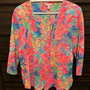 Lilly Pulitzer Daylen Tunic in Multi Palm Beach Coral